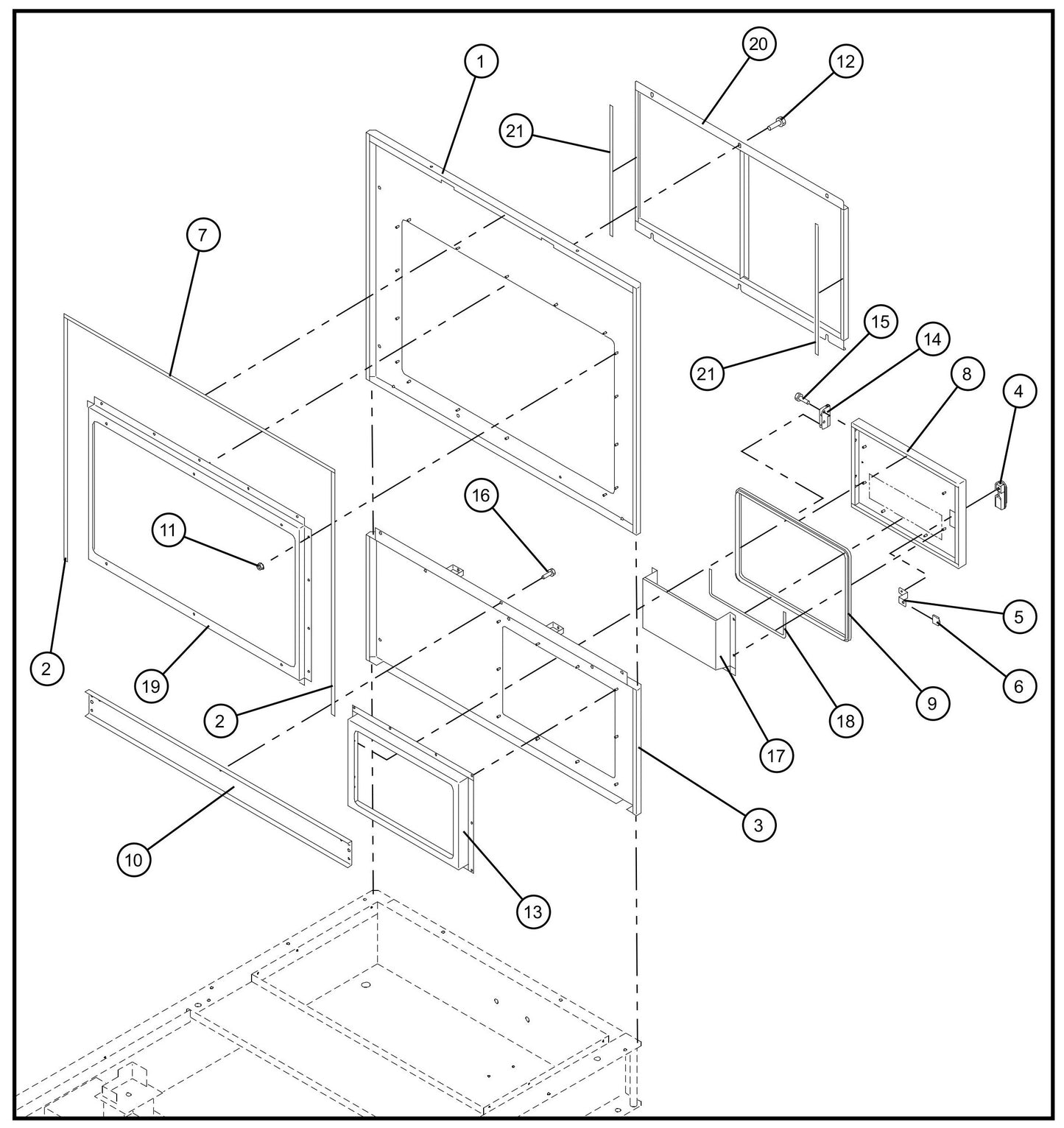 Front Enclosure Panels Assembly Parts for MAXI-POWER 150 (T4F) by Allmand