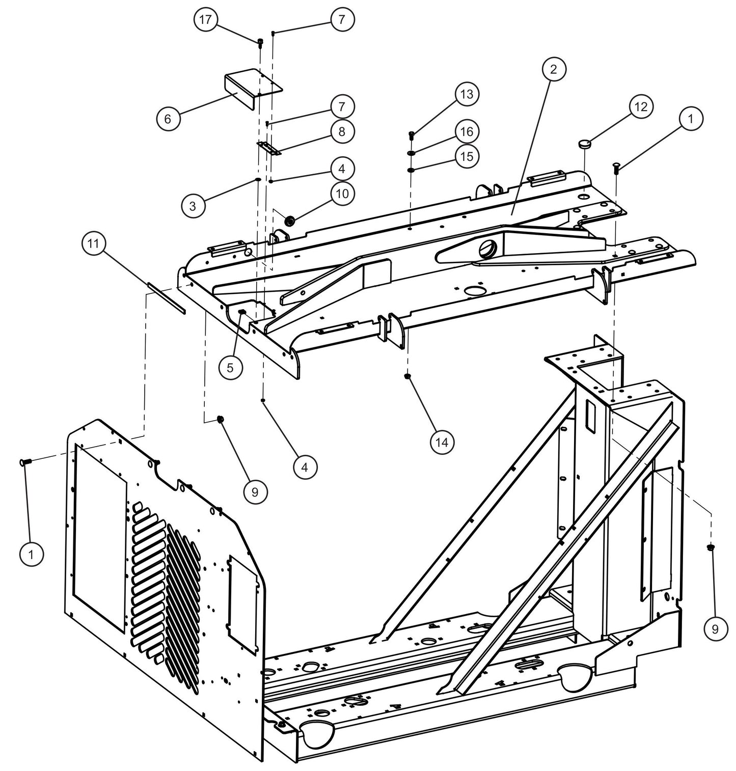 Stringer Assembly Parts for MAXI-POWER 15XR (MP15XR) (44-000001 TO 44-999999) by Allmand