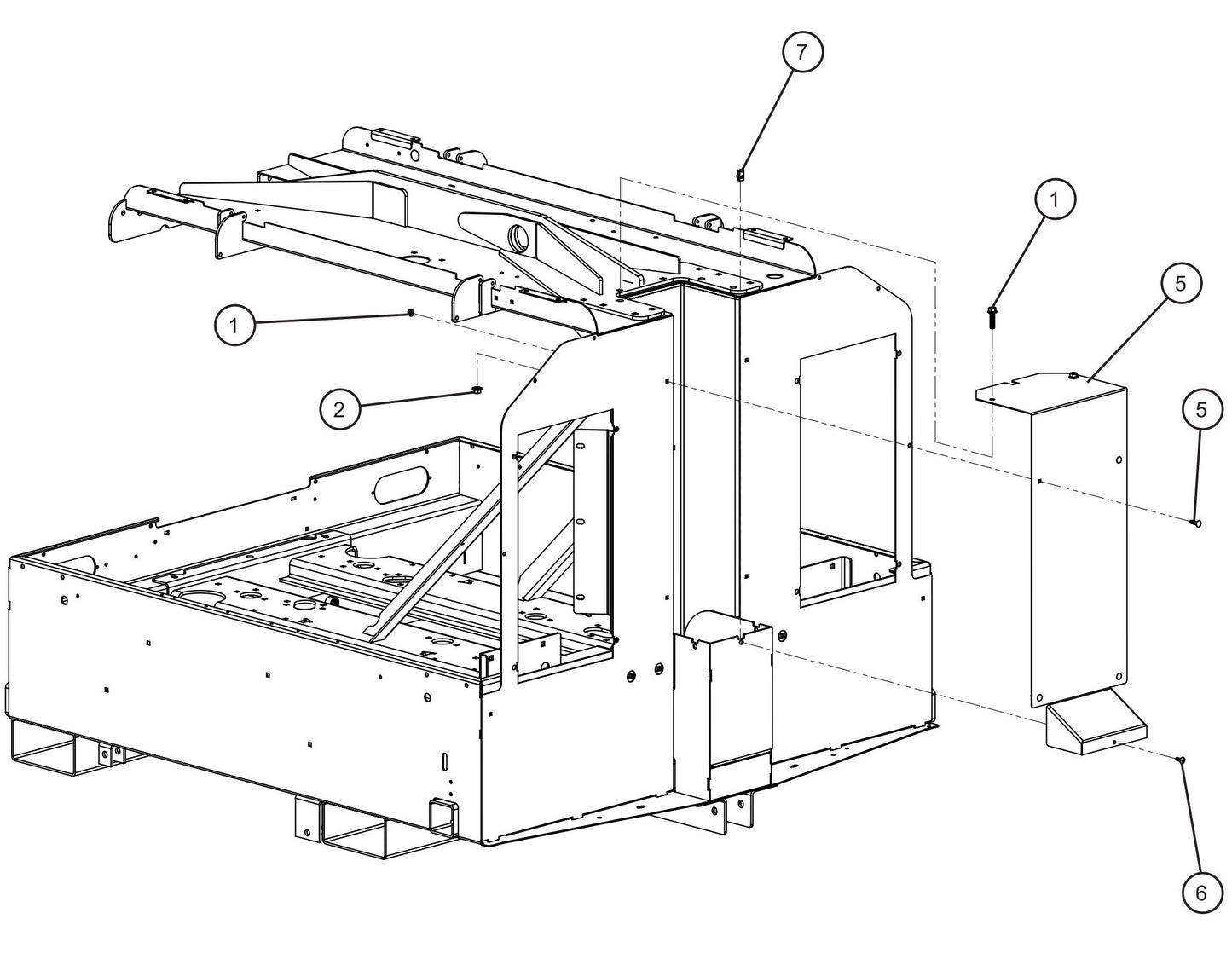 Front Cover Assembly Parts for MAXI-POWER 15XR (MP15XR) (44-000001 TO 44-999999) by Allmand