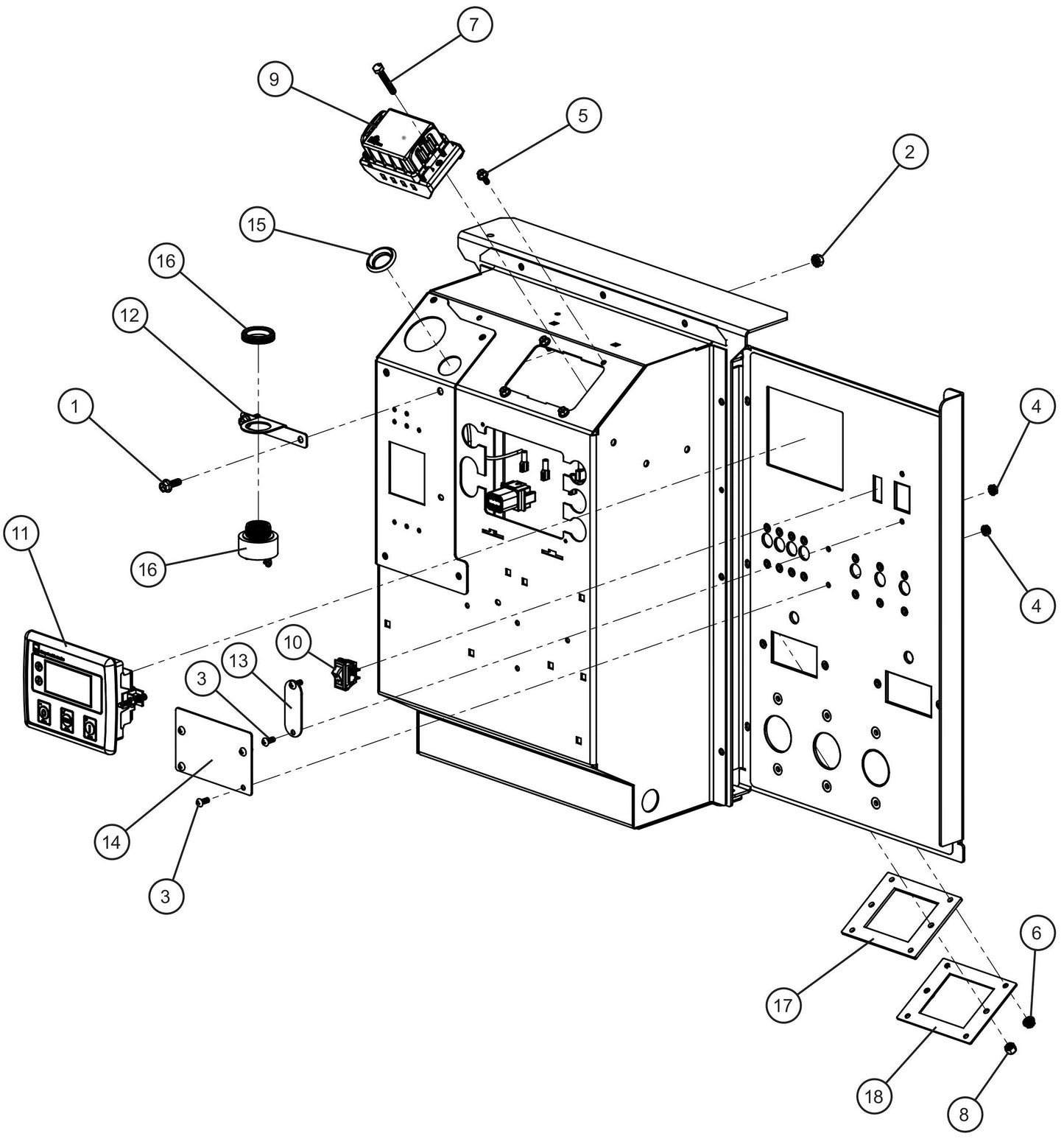 DSE L401 Chief PDM Control Box Assembly Group Parts for MAXI-POWER 15XR (MP15XR) (44-000001 TO 44-999999) by Allmand