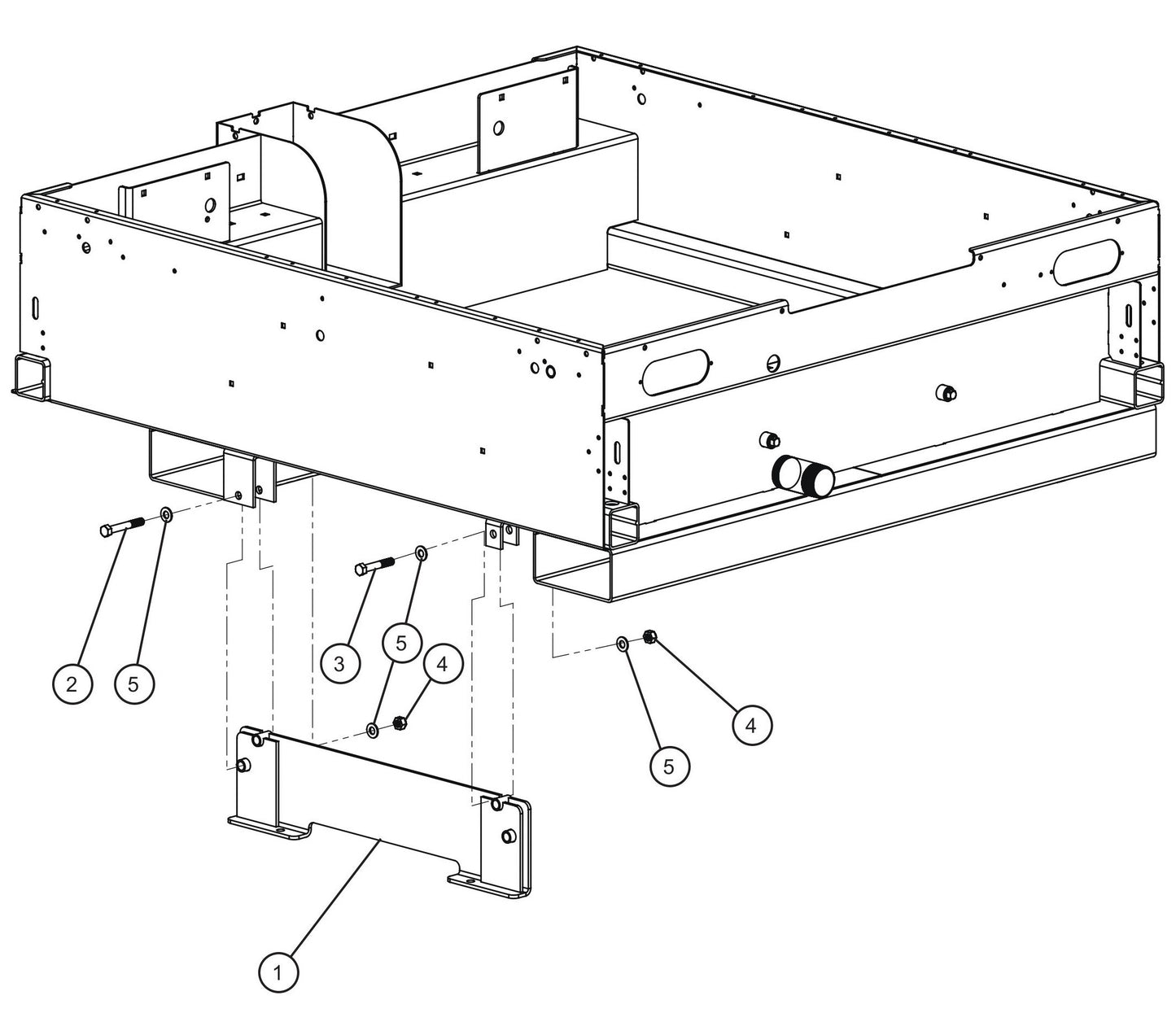 Skid Mount Assembly Parts for MAXI-POWER 15XR (MP15XR) (44-000001 TO 44-999999) by Allmand