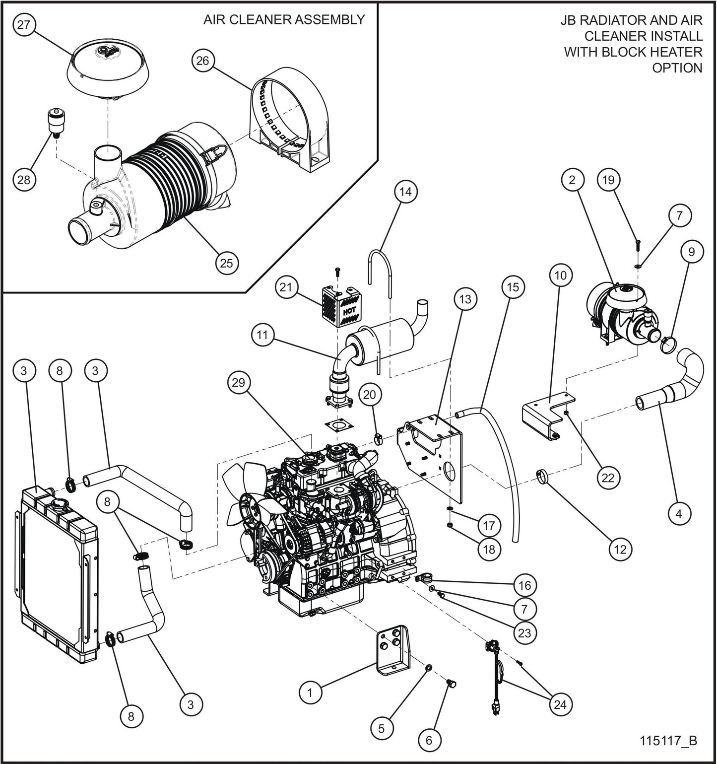 CAT C1.5 Turbo Engine Assembly Group (1 of 4) Parts for MAXI-POWER 15XR (MP15XR) (44-000001 TO 44-999999) by Allmand