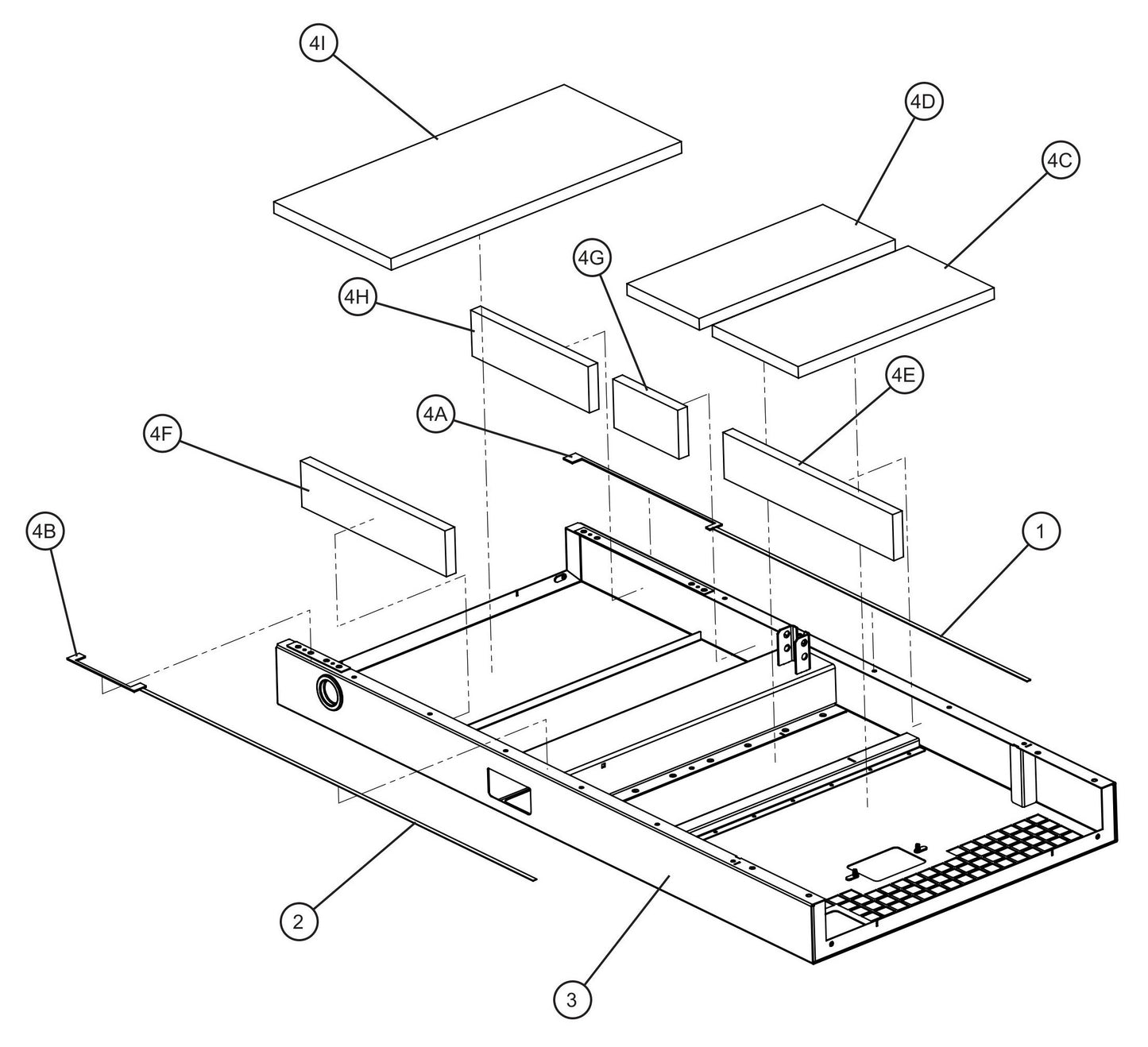 Top Side Panel (2 of 2) Assembly Parts for MAXI-POWER 25 (48-000001 and UP) by Allmand