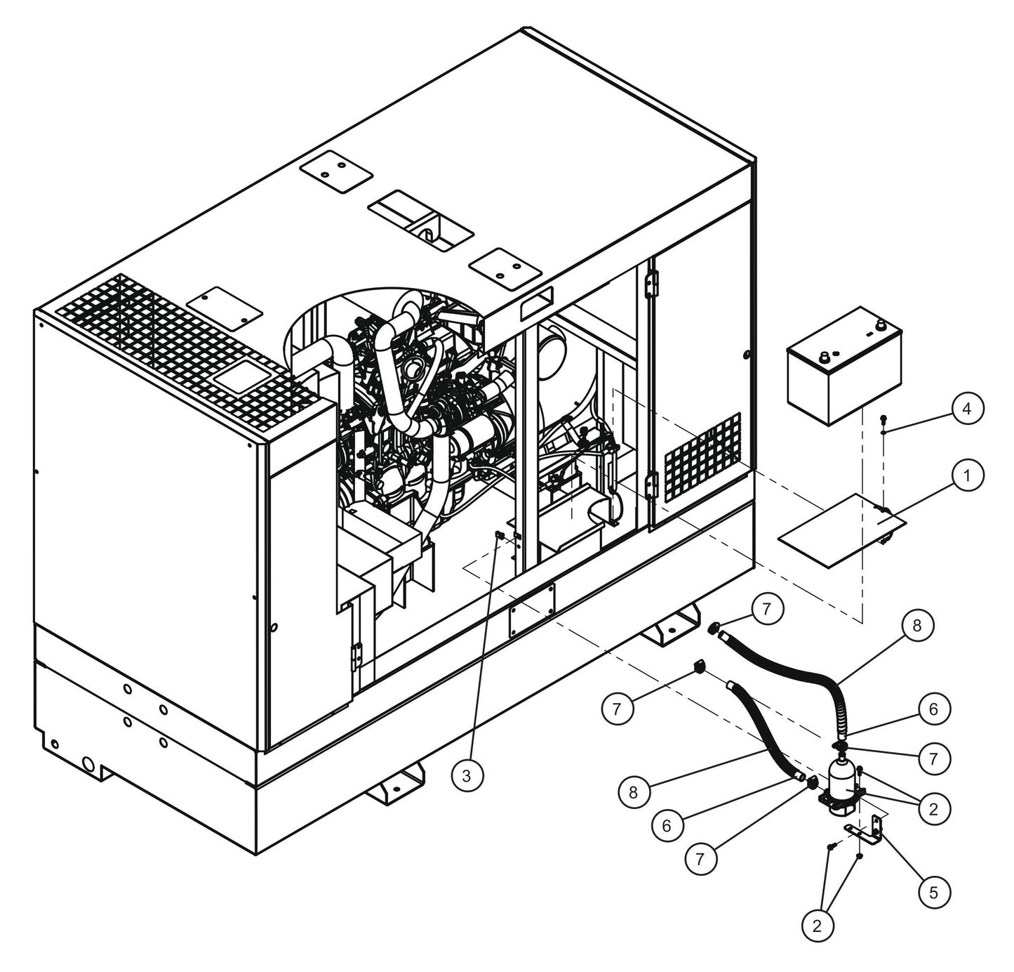 Block Heater, Battery Heater and Charger (2 of 2) Assembly Parts for MAXI-POWER 45 (T4F) (23-000001 and UP) by Allmand
