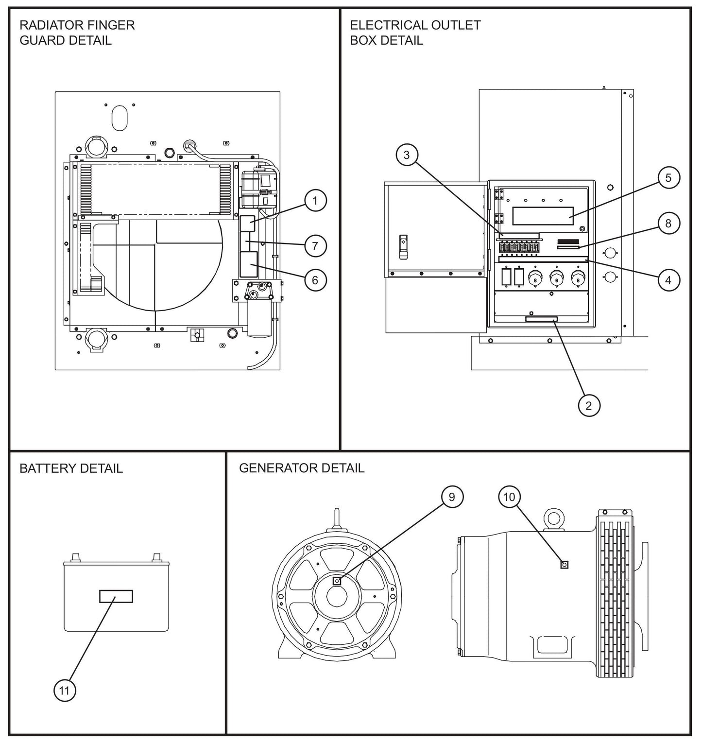 Electrical Decals Assembly Parts for MAXI-POWER 45 (T4F) (23-000001 and UP) by Allmand