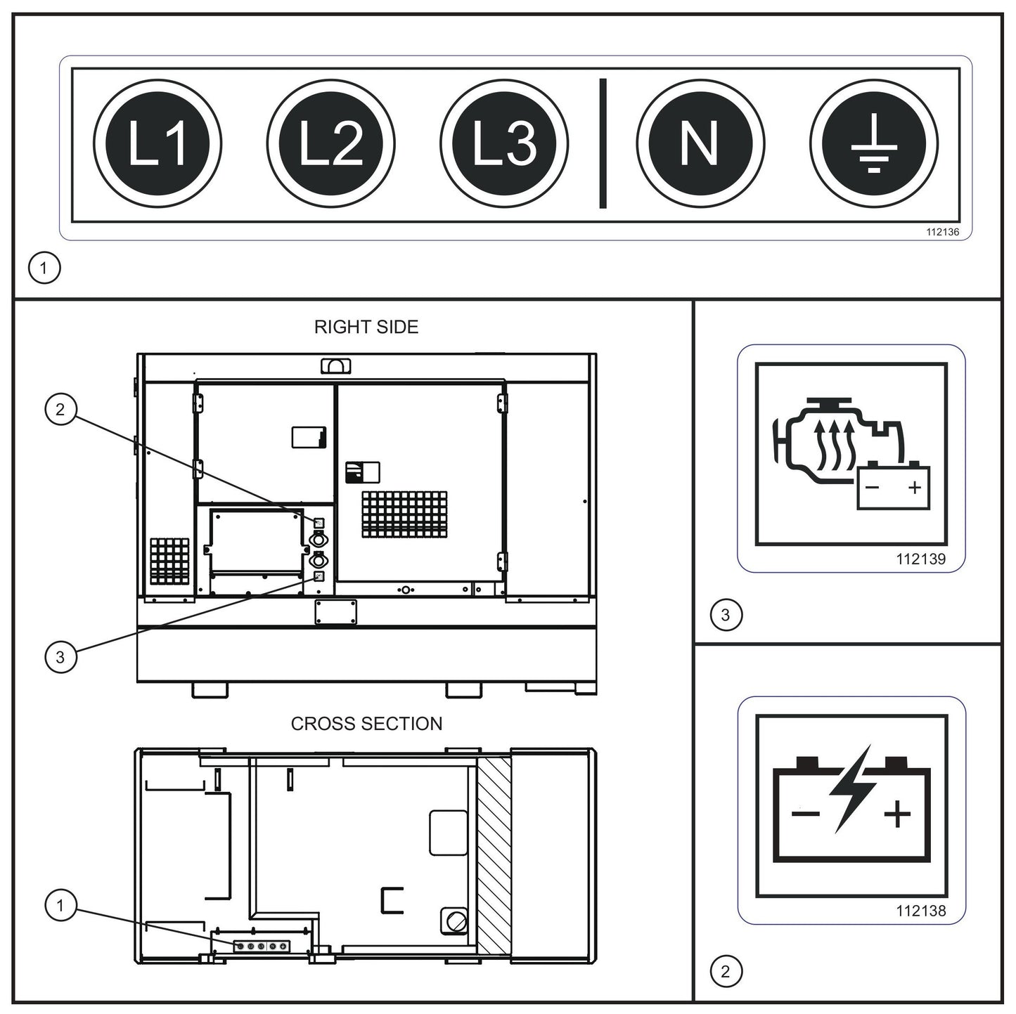 Cam Lock and Arctic Package Decals Assembly Parts for MAXI-POWER 65 (ISUZU T3) (24-000001 to 24-000499) by Allmand