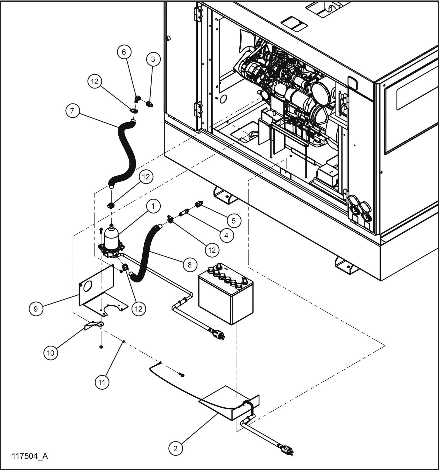 Deep Sea Block Heater, Battery Heater and Charger (1 of 2) Assembly Parts for MAXI-POWER 25 (MP25) (T4F DSE CONTROLLER), (21-000001 and UP) by Allmand