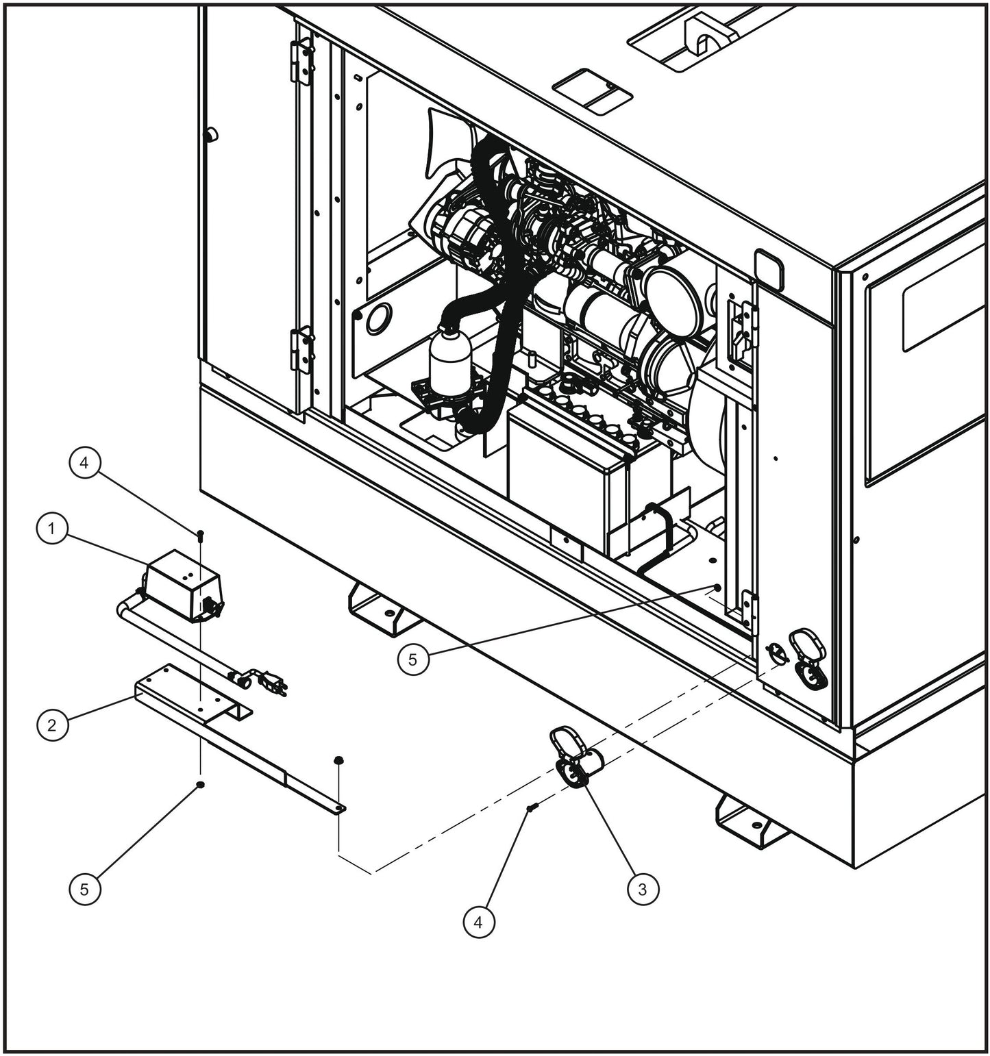 Deep Sea Block Heater, Battery Heater and Charger (2 of 2) Assembly Parts for MAXI-POWER 25 (MP25) (T4F DSE CONTROLLER), (21-000001 and UP) by Allmand