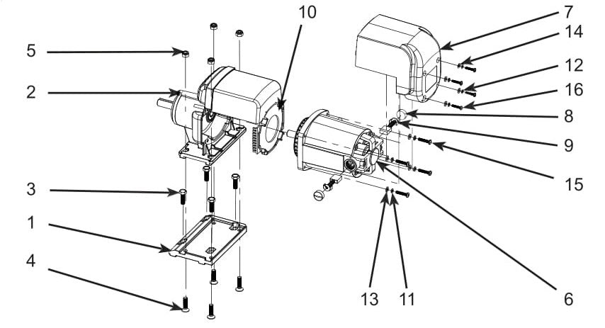 CTC1020XL Motor Assembly Parts By Norton Clippers