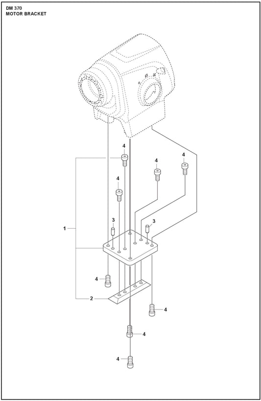 Motor Bracket Parts For Core Drill Motor DM 370 By Husqvarna