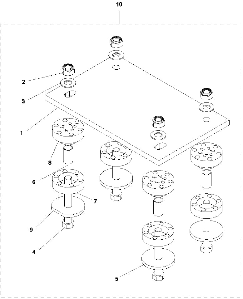 Motor Mount Bushing Assembly Parts for Soff Cut 2500 Saw by Husqvarna