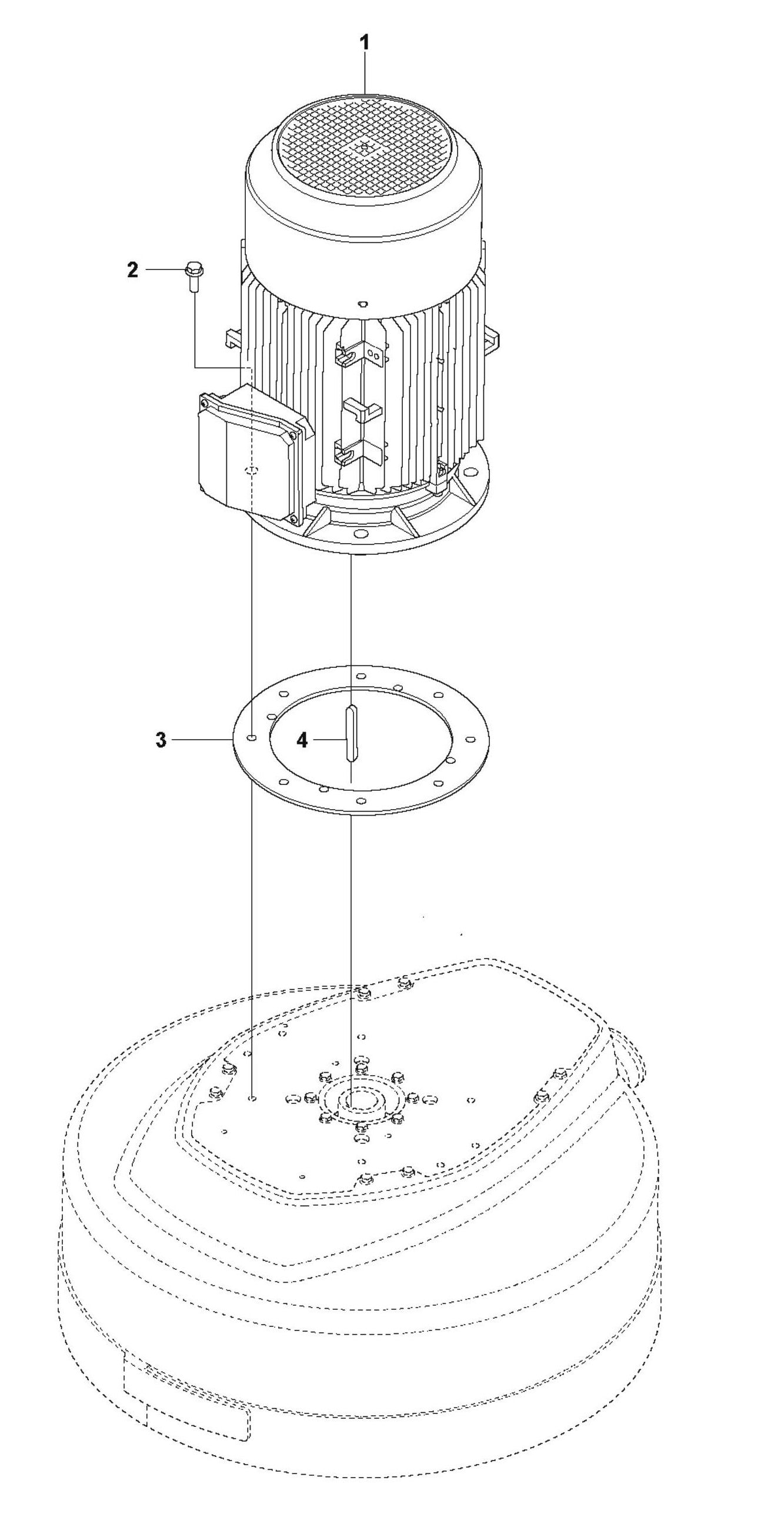 PG 830 S Motor Assembly Parts by Husqvarna