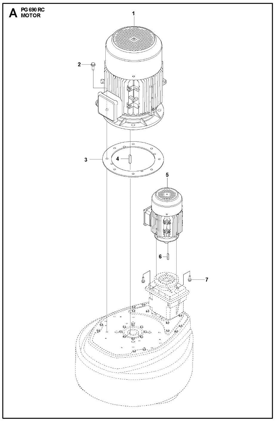 Motor Parts For PG 690 RC By Husqvarna