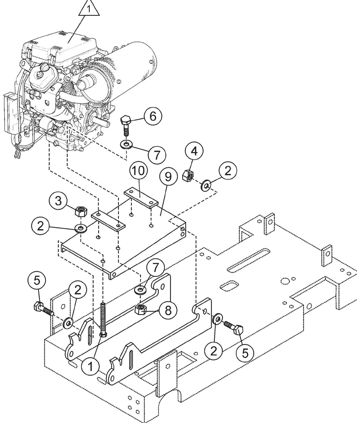 20HP Honda Engine Mount Assembly Parts For SP2 13H20 S13H20 S20H20 By Multiquip