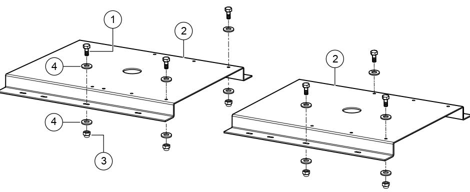 Mounting Plate Assembly Parts For MLT25 Light Tower By Multiquip