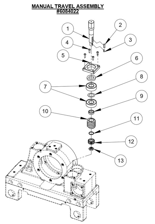 CC1600 Manual Travel Assembly