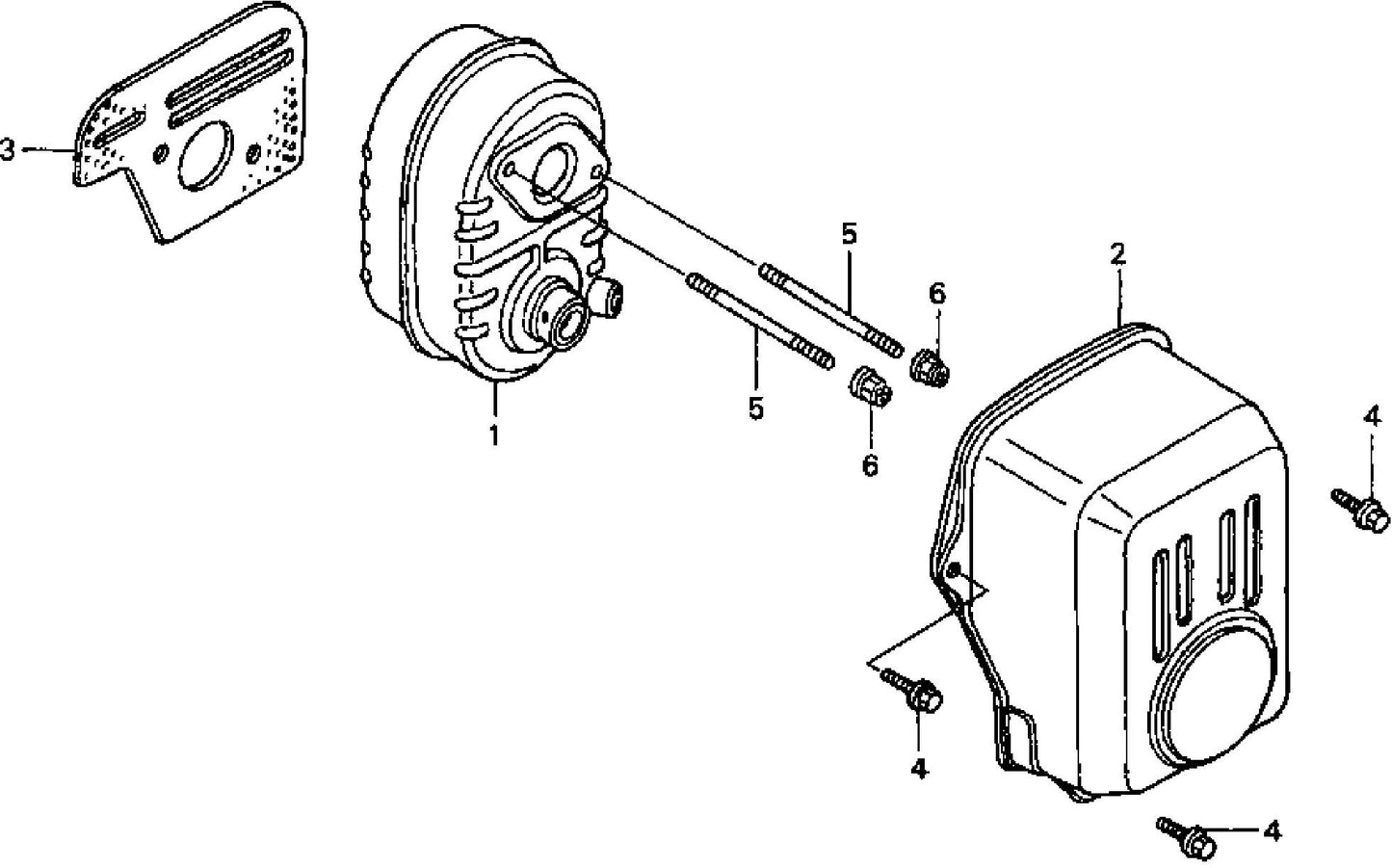MTX70HD Honda GX100RTKRBF Engine Muffler Assembly Parts