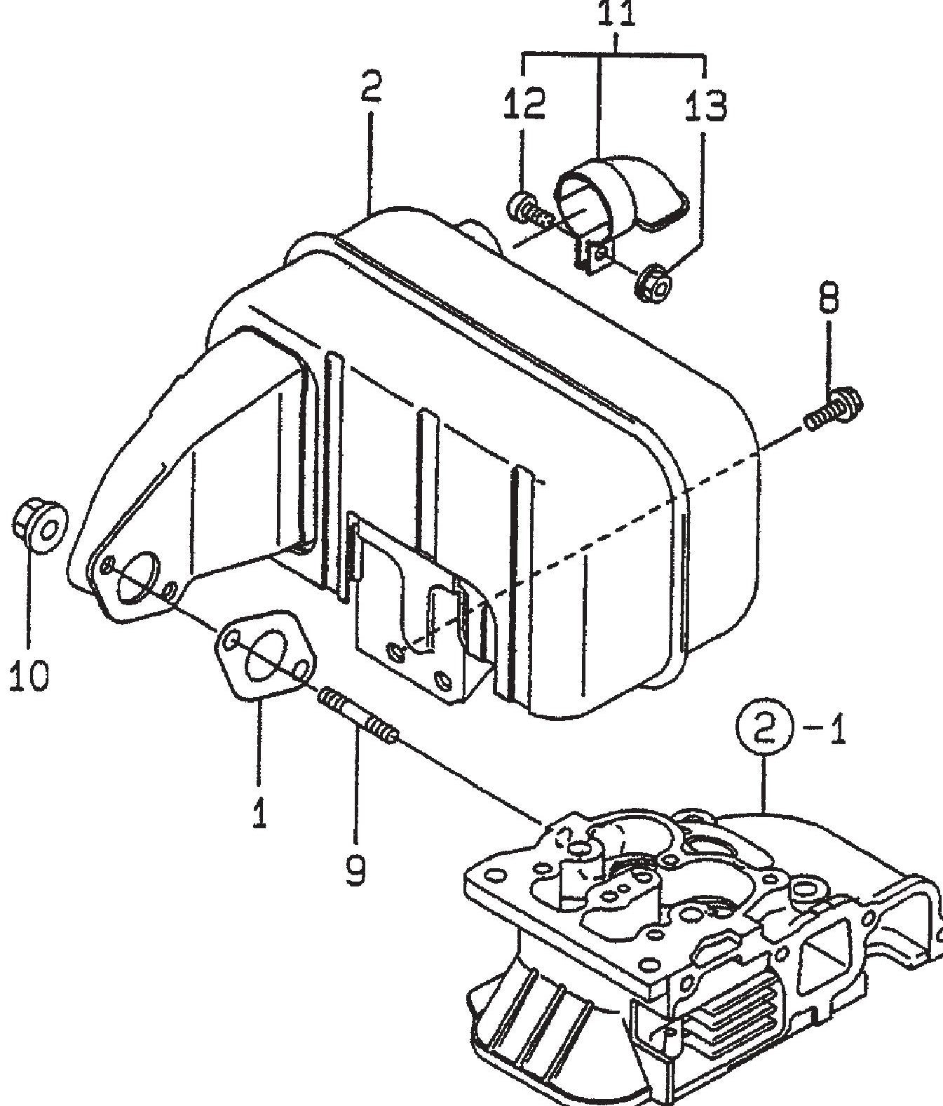 MVH306D Yanmar L-70EE Muffler Assembly Parts