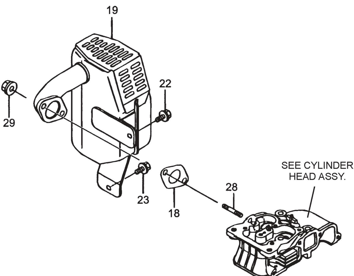 MT76D2 Yanmarl-48V6 Engine Muffler Assembly Parts