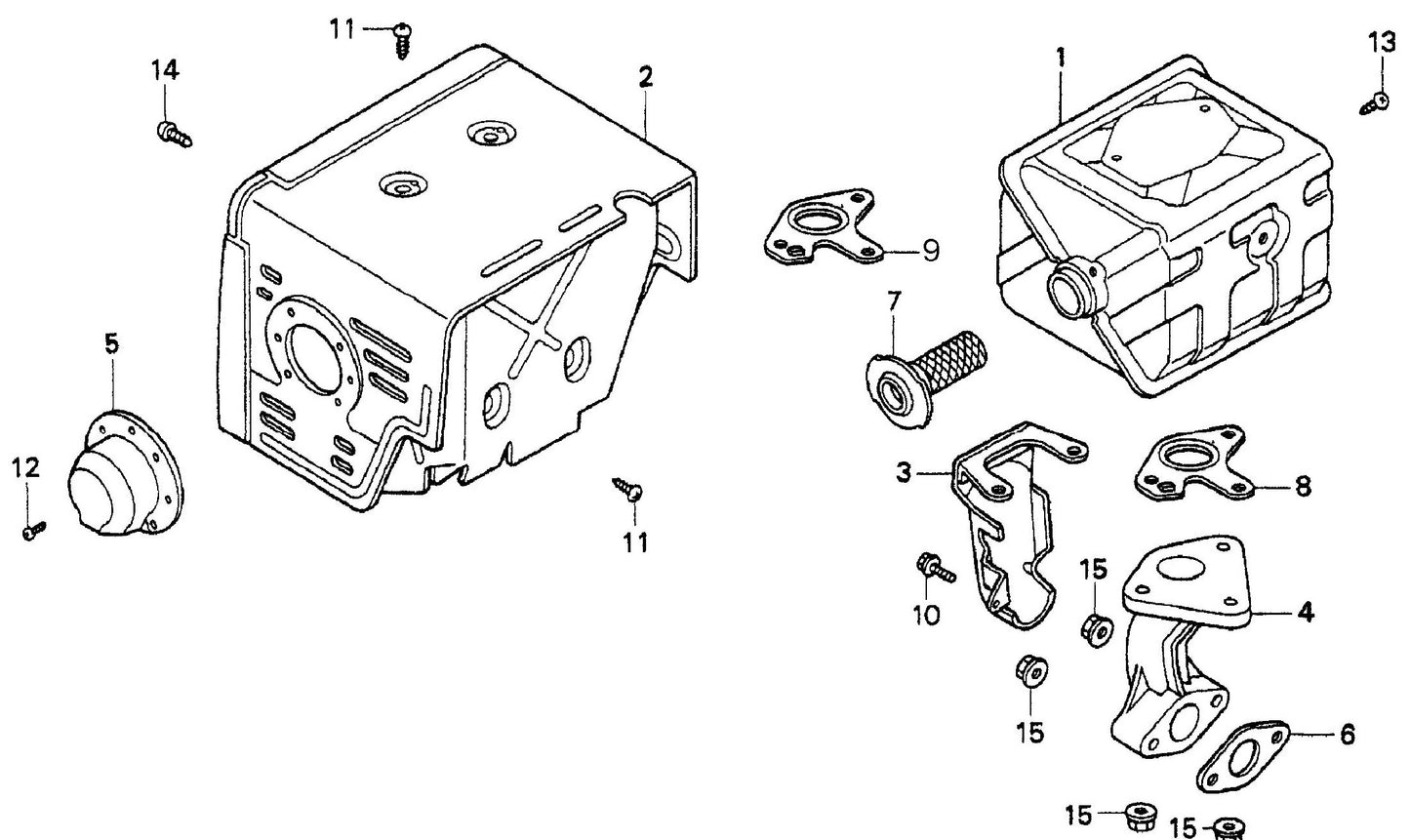 MVH402GHB HONDA GX390K1SMX2 Muffler Assembly Parts