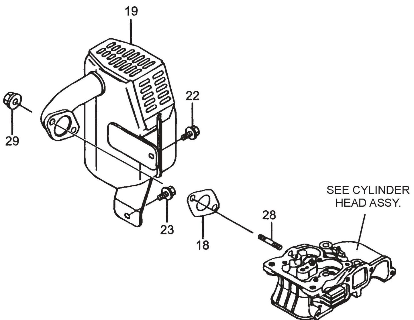 MT86D2 Yanmarl-48V6 Engine Muffler Assembly Parts