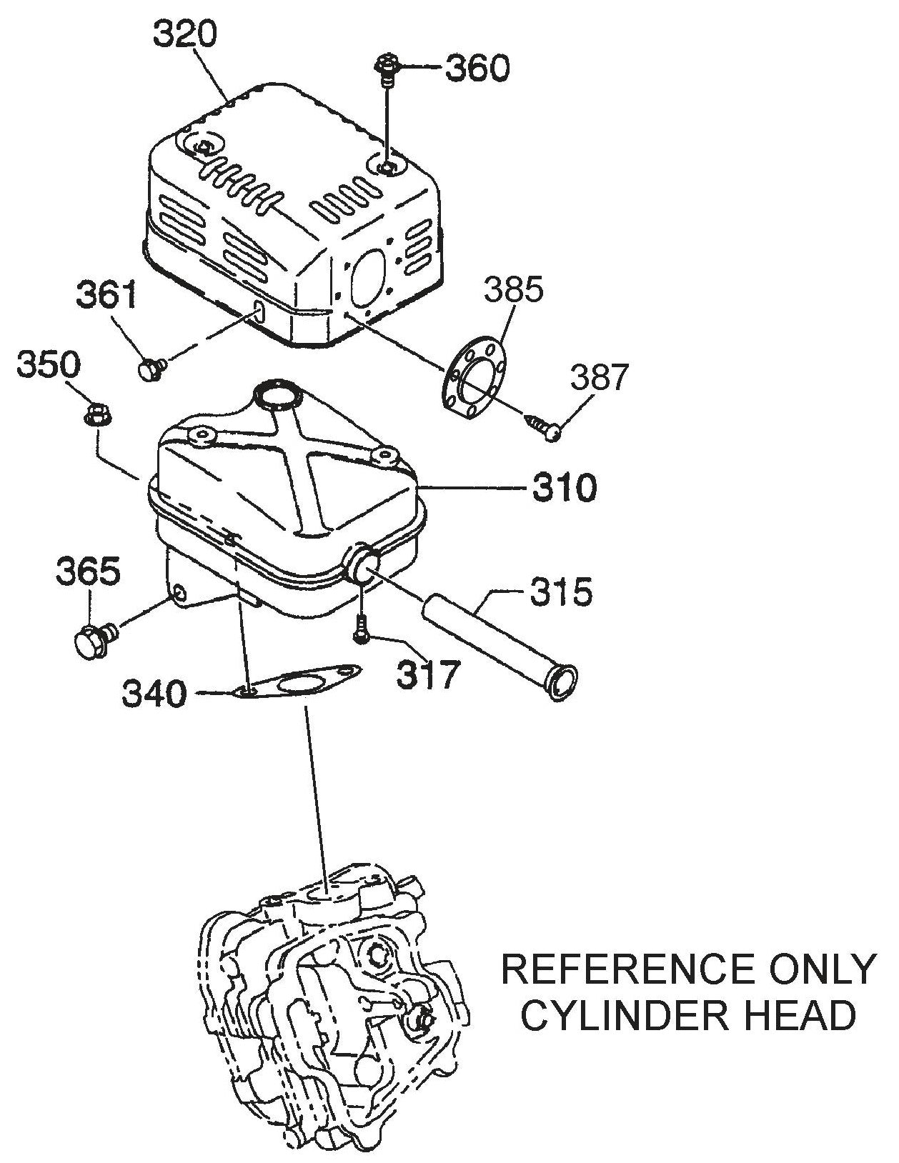 MQ QP2E ROBIN EX130D51111 ENGINE Muffler Assembly Parts By Multiquip