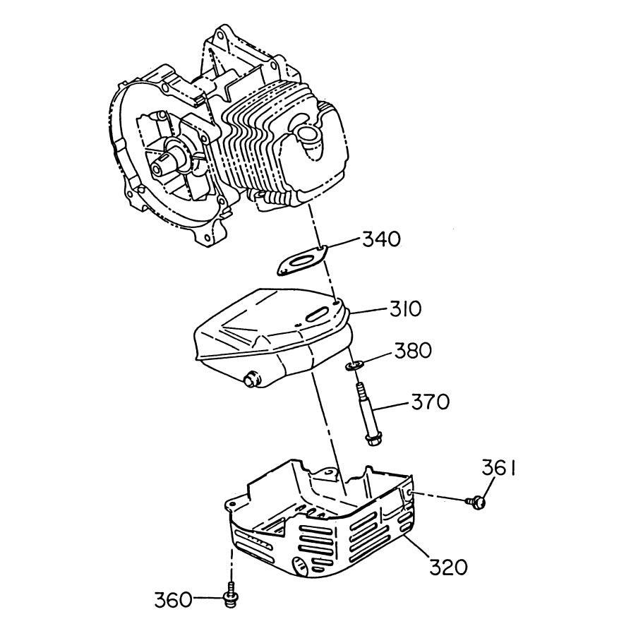 Muffler Parts For WYC- 402BP Backpack Vibrator Motor By Husqvarna