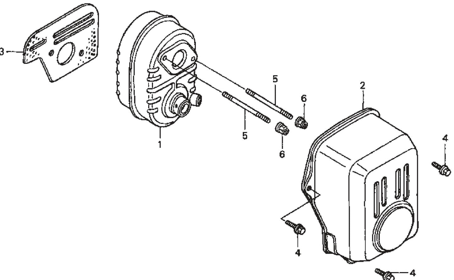 MT65HA Honda GX100KRBM Engine Muffler Assembly Parts