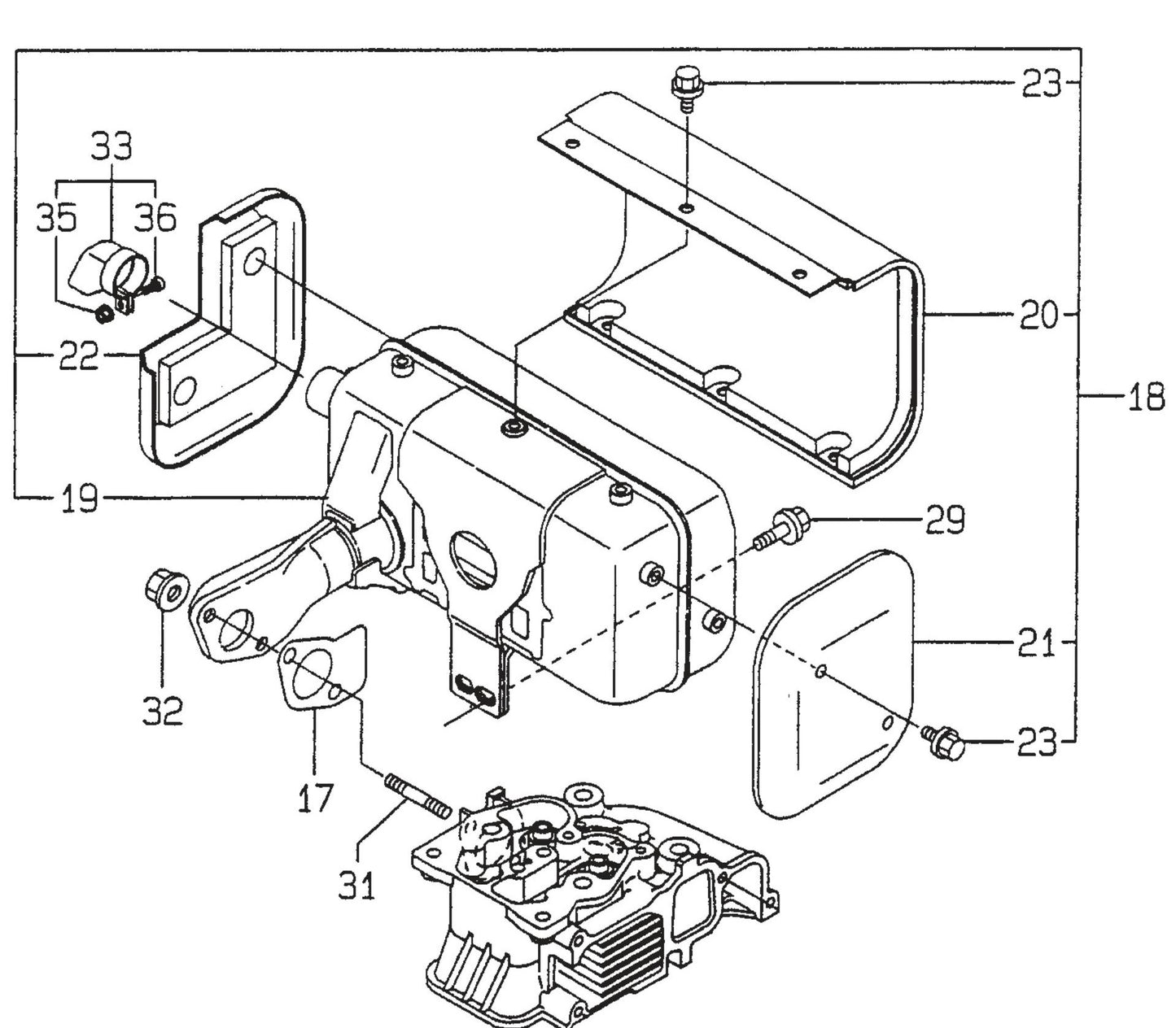 MVH402DSB YANMAR L100EE-DEVMK1 Muffler Assembly Parts