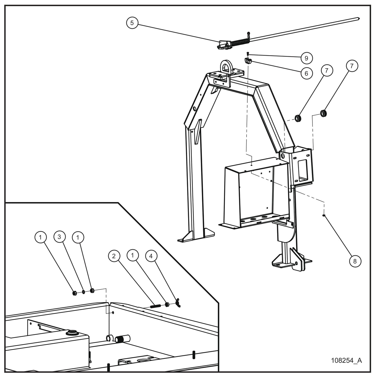 Ground Rod Assembly Parts for Night Light NL5000 (0001NL500016 TO 9999NL500016) by Allmand