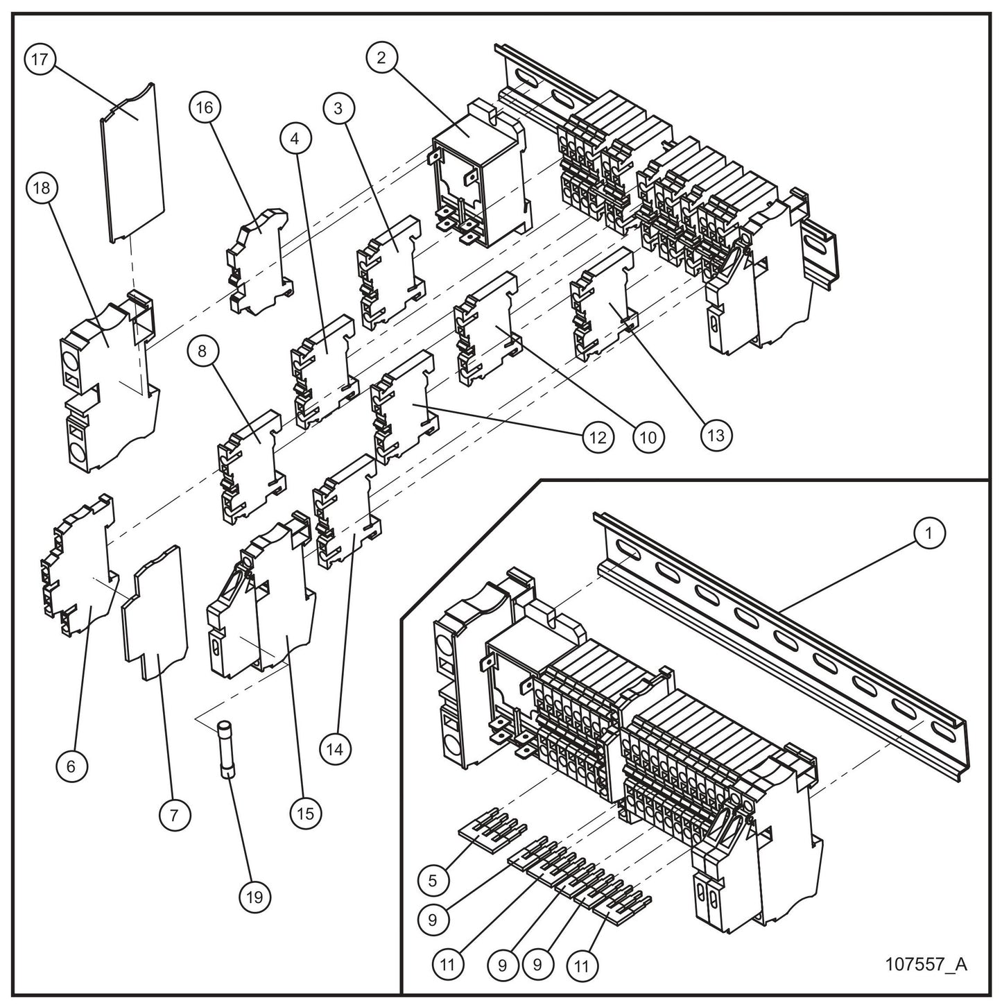 Component Box w/ 6/4 Cord (2 of 2) Assembly Parts for Night Light NL5000 (0001NL500016 TO 9999NL500016) by Allmand