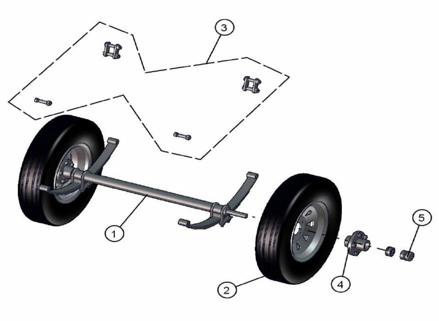 Axle Assembly Parts V-Series SE Power Night-Lite Pro (0001PROV10SE TO 9999PROV11SE) by Allmand