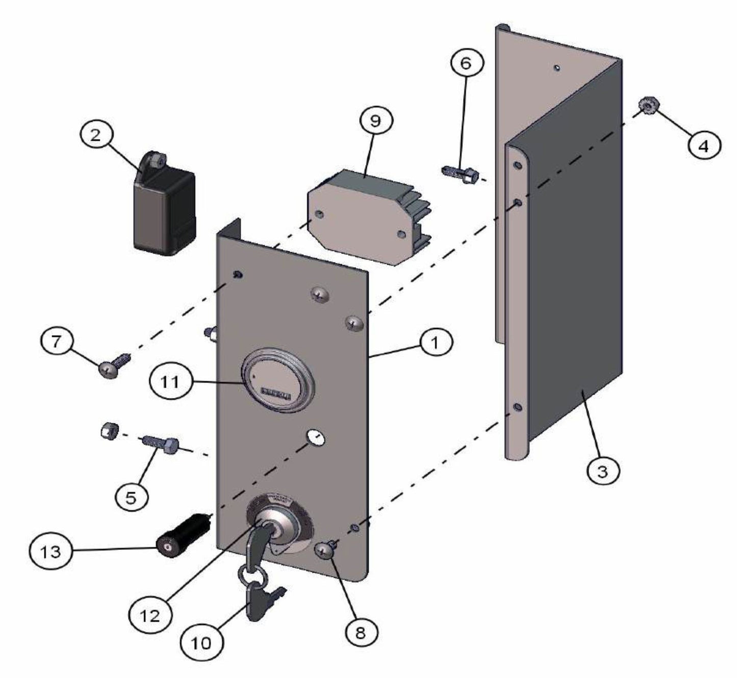 CAT Engine Controls Assembly Parts V-Series SE Power Night-Lite Pro (0001PROV10SE TO 9999PROV11SE) by Allmand
