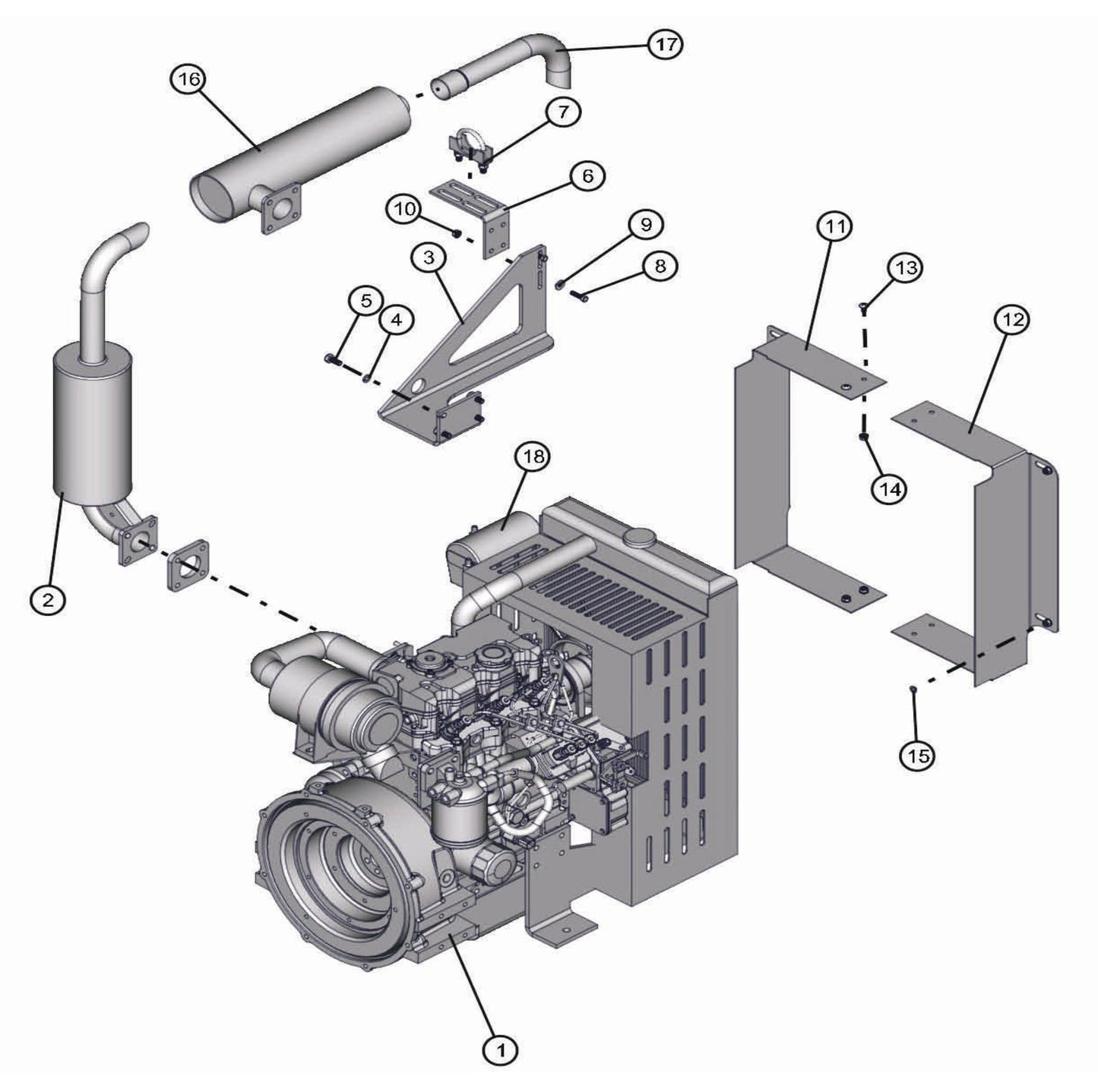 Cat Engine Assembly Parts for Night-Lite Pro Laydown (0001PRO02 TO 9999PRO11) by Allmand
