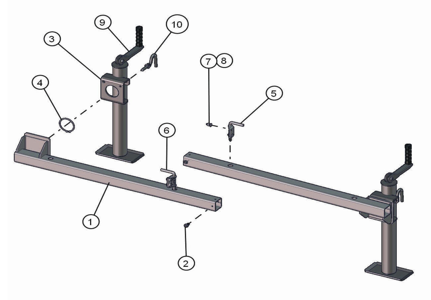 Outriggers Assembly Parts for LD-Series 50 & 60Hz Night Light Pro II by Allmand