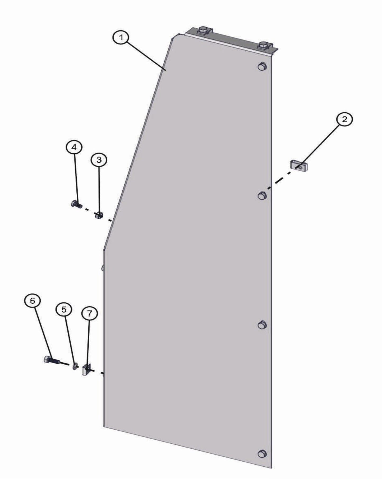 Right Front Panel Assembly Parts for LD-Series 50 & 60Hz Night Light Pro II by Allmand