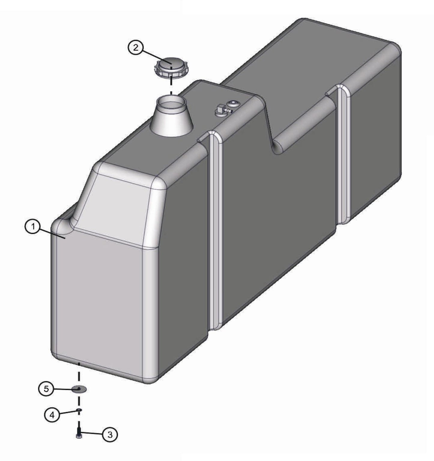 Fuel Tank Assembly Parts for LD-Series 50 & 60Hz Night Light Pro II by Allmand