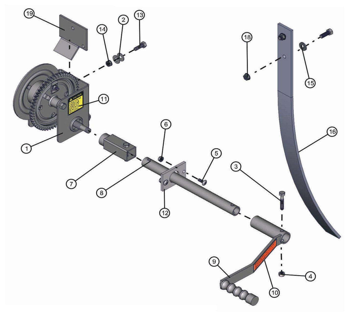 Manual Winch Assembly Parts for LD-Series 50 & 60Hz Night Light Pro II by Allmand