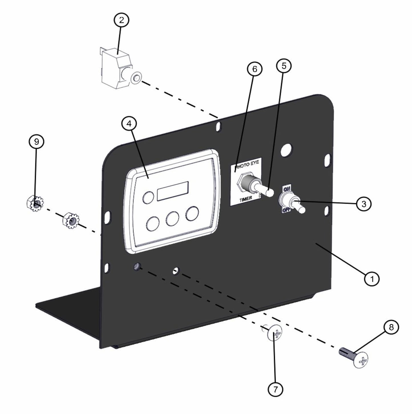 Kubota Deep Sea Control Panel (Old Style) Assembly Parts for V-Series 50 & 60Hz Night Light Pro II (0001PRO2V11 TO 0380PRO2V14) by Allmand