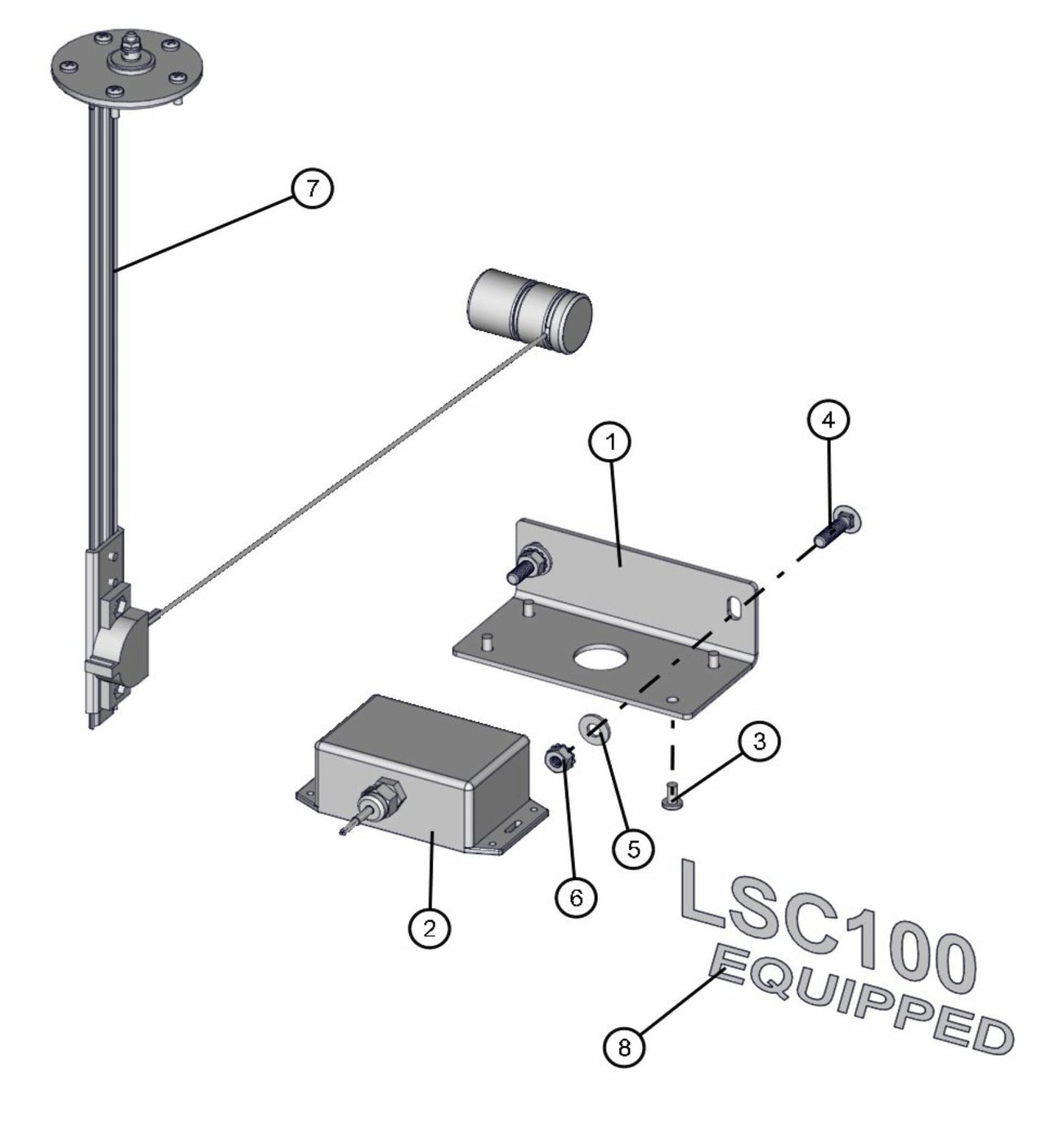 LSC Photo Cell & Components Assembly Parts for V-Series 50 & 60Hz Night Light Pro II (0001PRO2V11 TO 0380PRO2V14) by Allmand