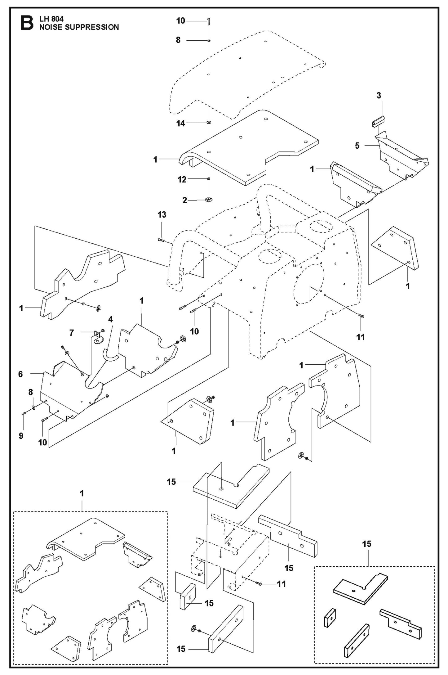 Noise Suppression Parts For LH 804 By Husqvarna
