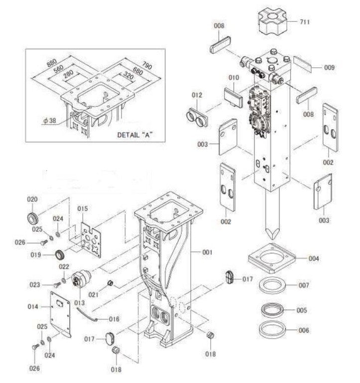 SV-Box (Hydraulic Adjuster) Parts for Fx800QtV