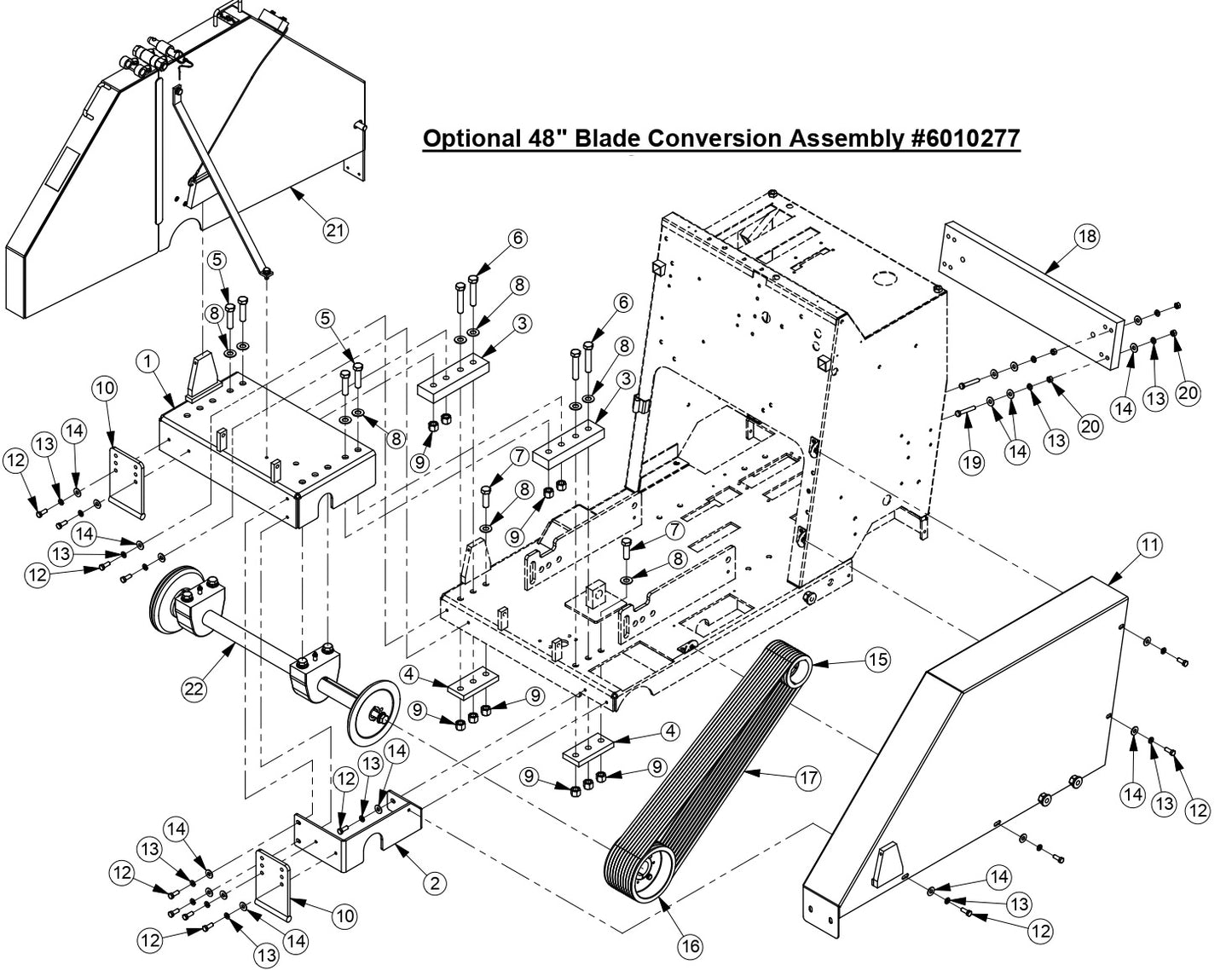 CC6540E Optional 48" Blade Conversion Assembly