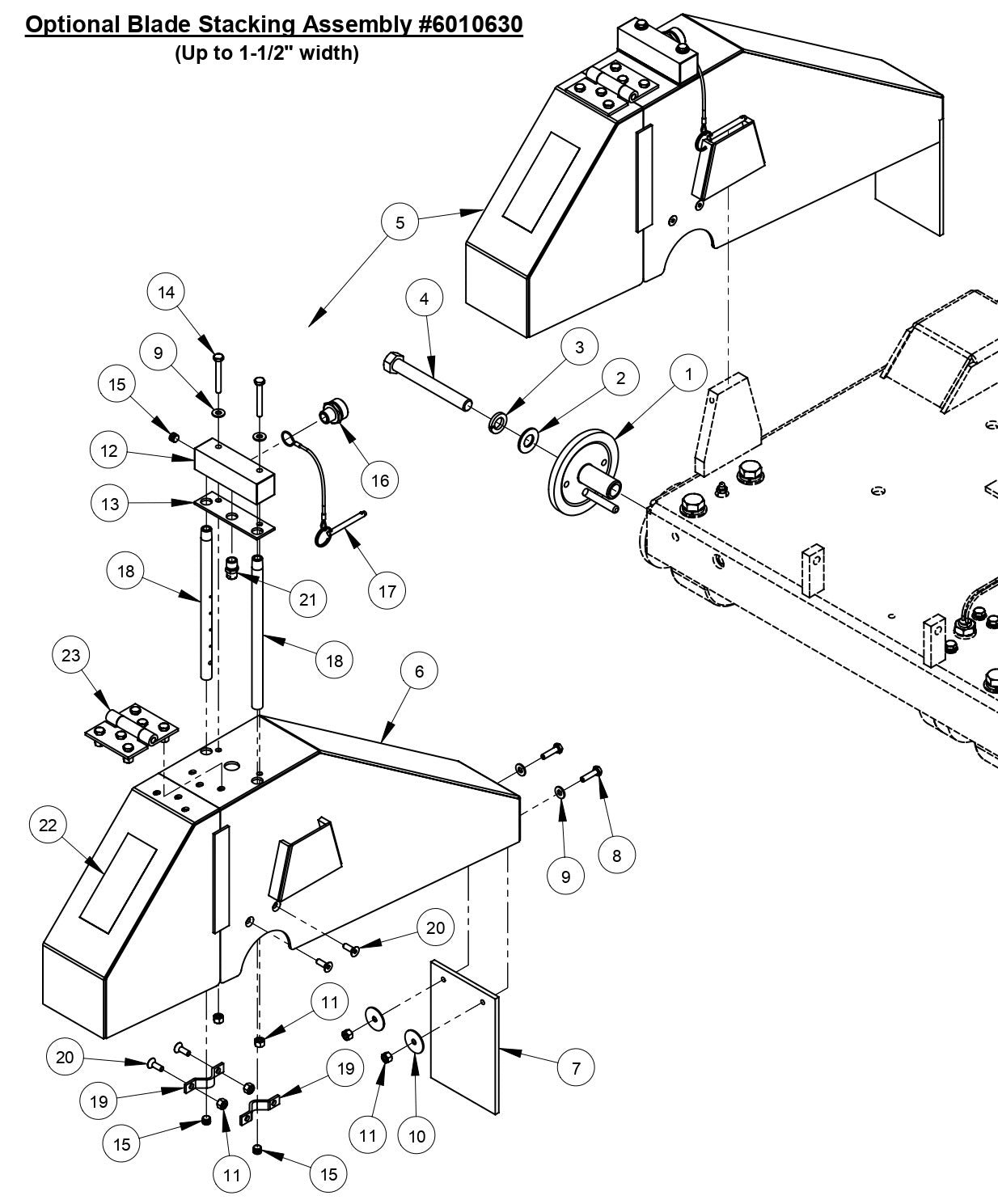 CC3500J Blade Stacking Assembly (Up to 1-1/2" Width)