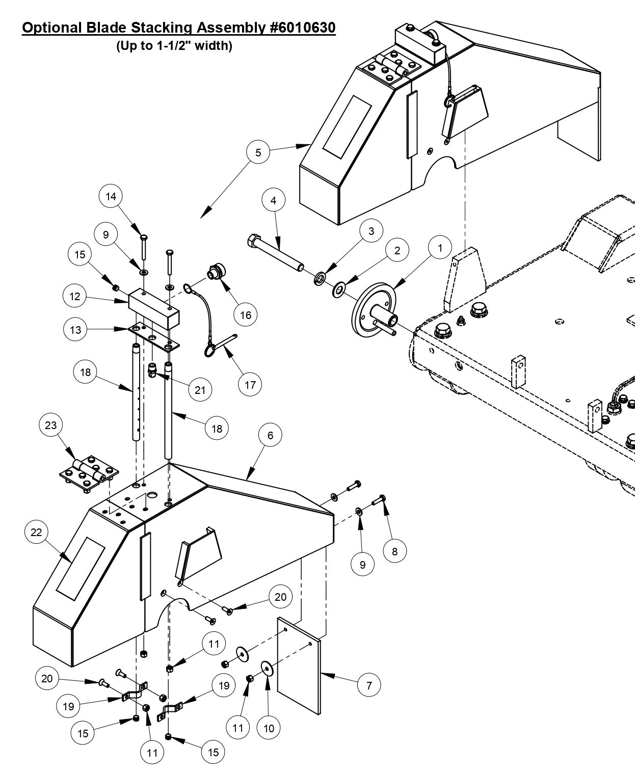 CC3535 Blade Stacking Assembly (Up to 1-1/2")