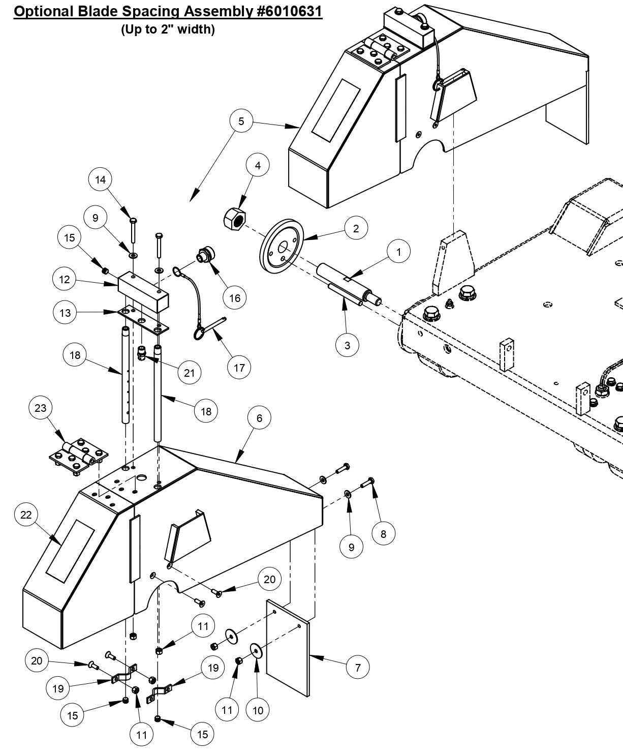 CC6540E Optional Blade Stacking Assembly (Up to 2" width)