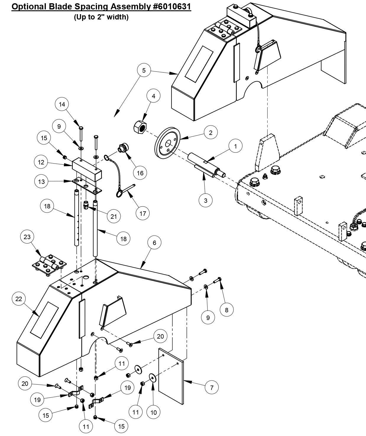 CC3500J Blade Spacing Assembly (Up to 2" width)