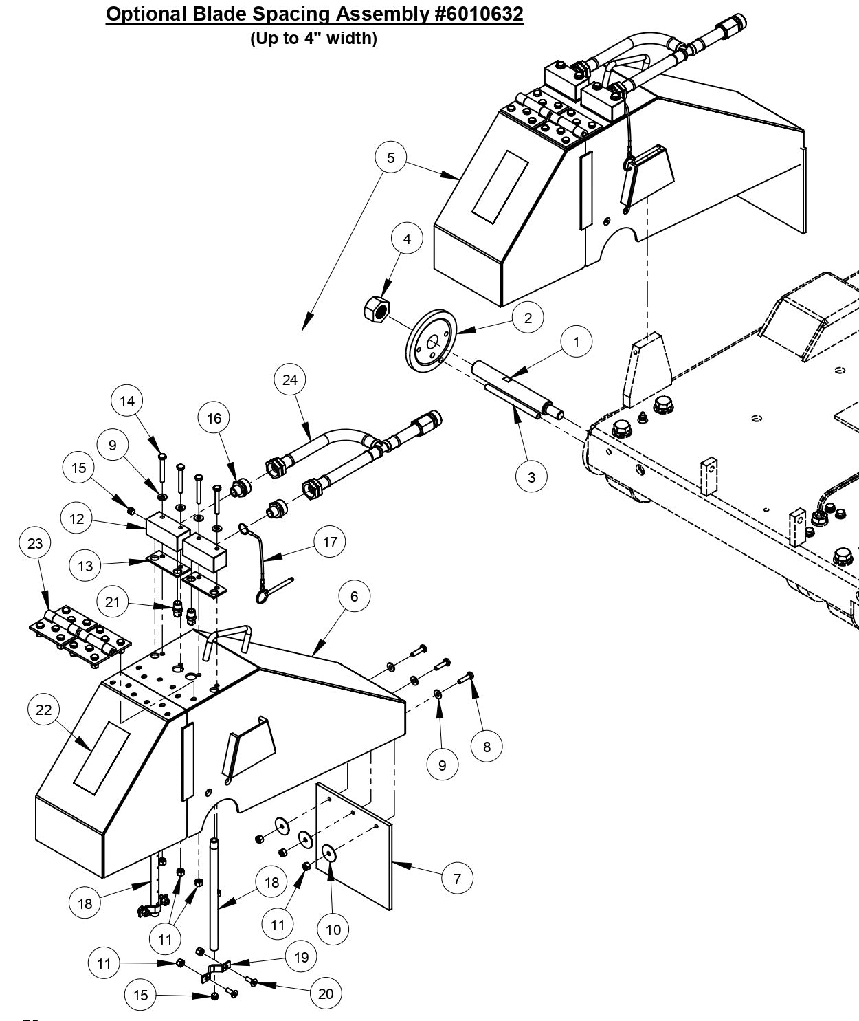 CC6540E Optional Blade Stacking Assembly (Up to 4" width)