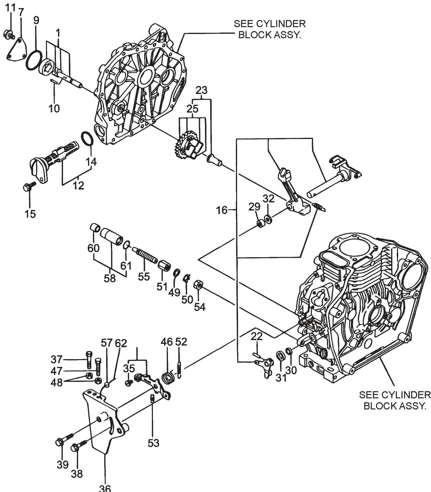 MT76D2 Yanmarl-48V6 Engine Lubricant  Oil pump And Governor  Assembly Parts