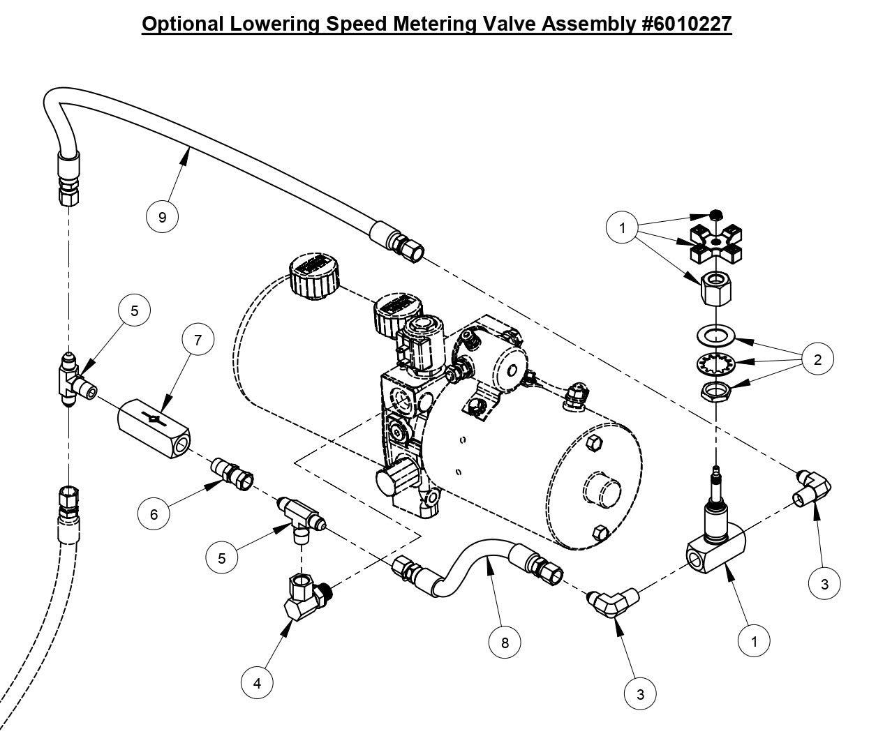 CC3538 JK Lowering Speed Metering Valve Assembly